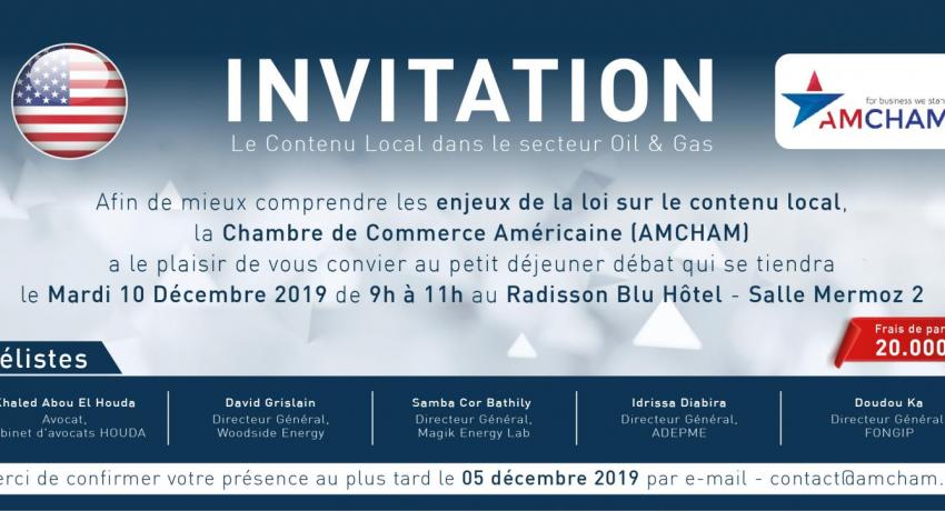 L’AMCHAM Sénégal, organise le Mardi 1O décembre 2019 un panel autour du local (...)